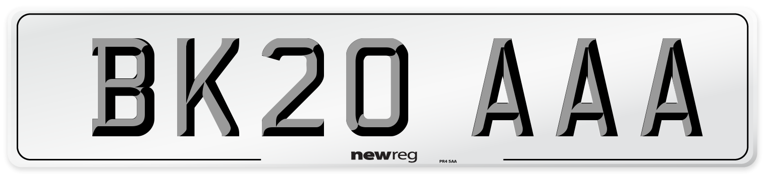 BK20 AAA Number Plate from New Reg
